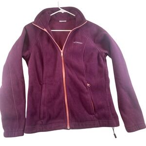 Columbia Full Zip Fleece Jacket Purple Women's Size Medium Cozy Outdoor wear